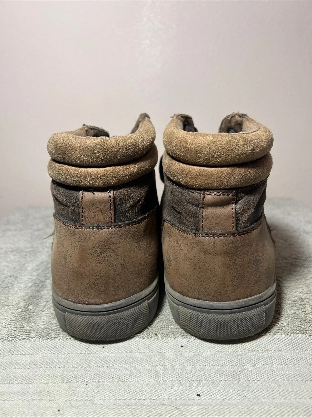 Guess Men's Brown High-Top Casual Sneakers